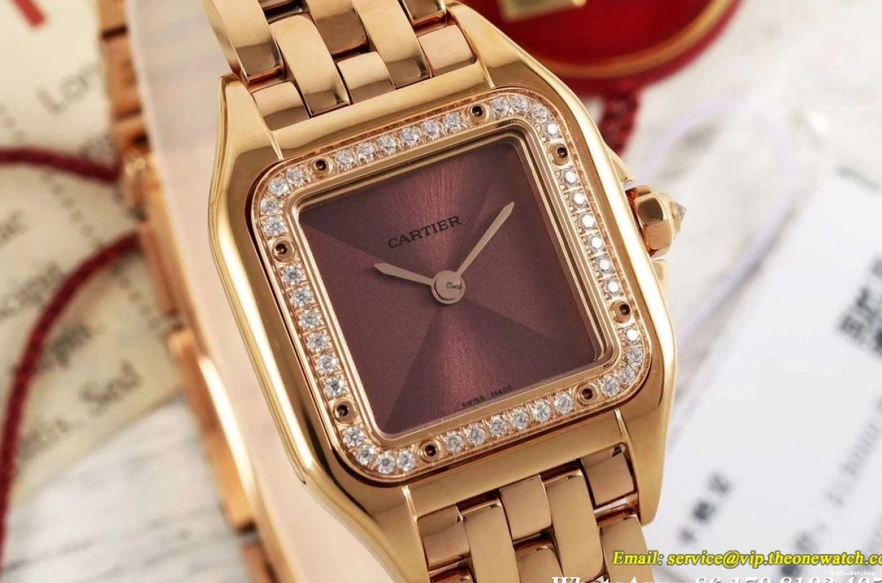 Panthere Brown De Dia RG Quartz 22mm AF RG Dial Ladies Secrete 1206